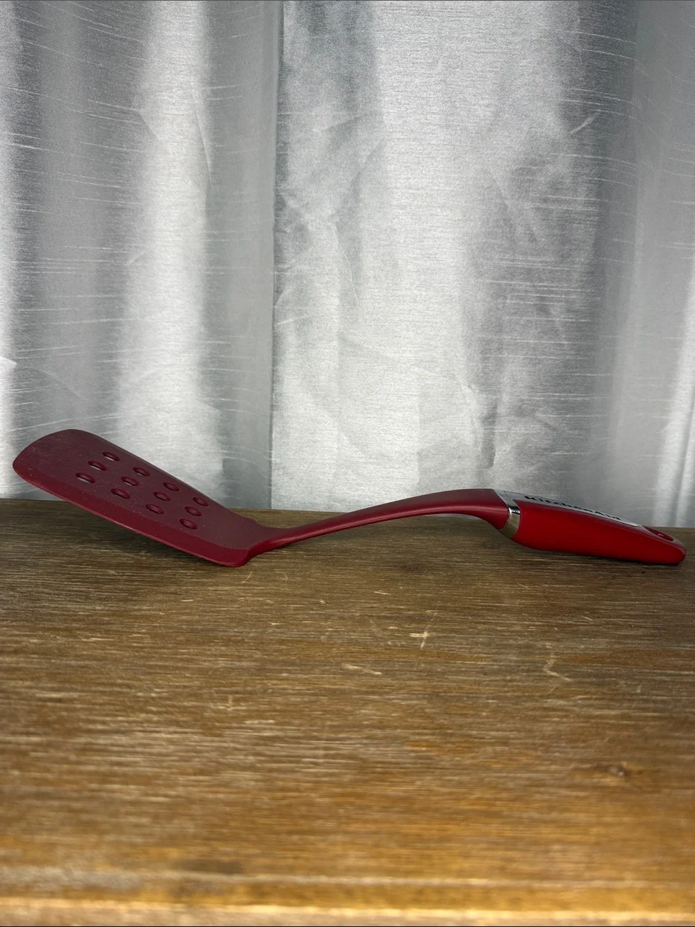 KitchenAid Empire Red Spatula & Bamboo Wooden Spoon